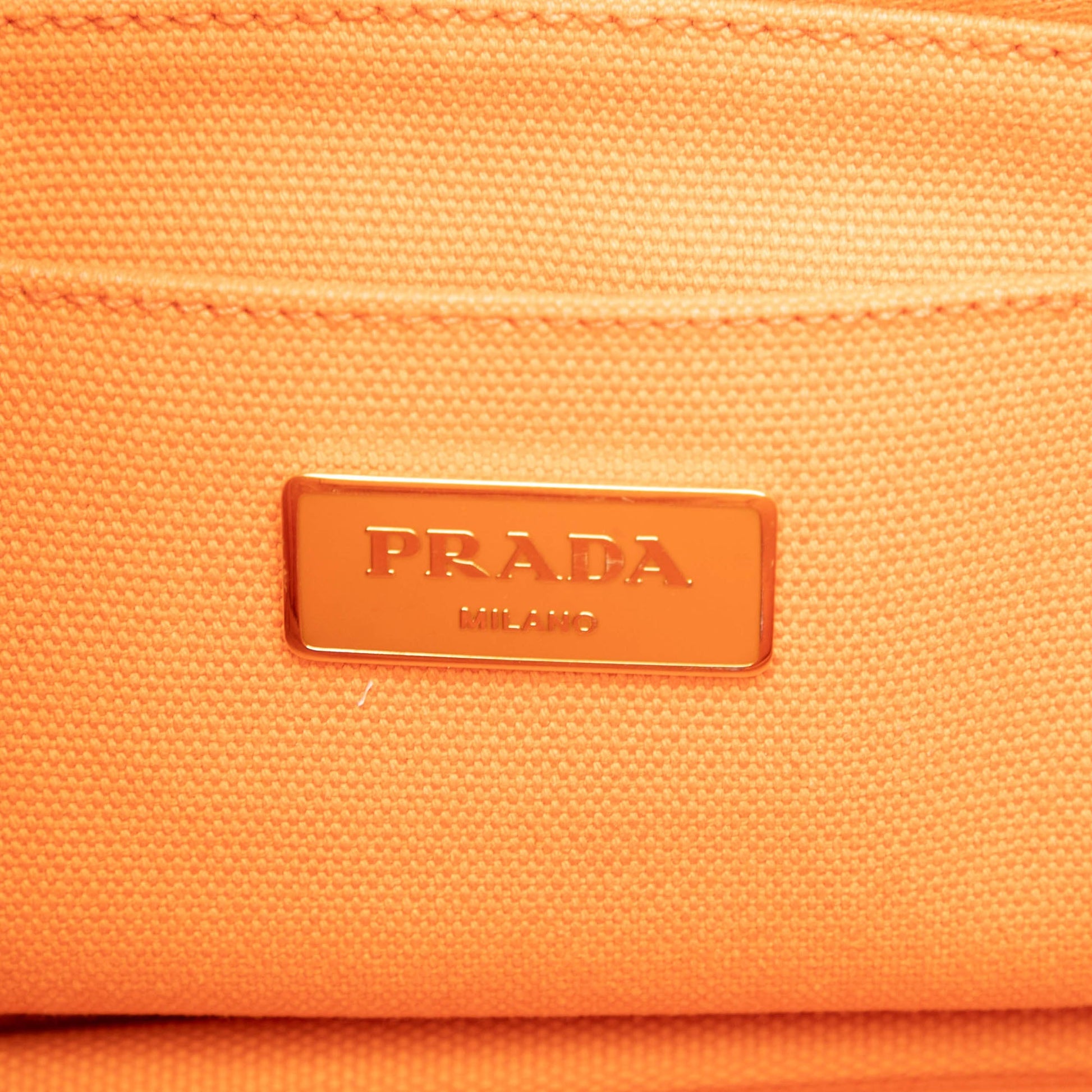 Prada Small Canvas Canapa Logo Satchel