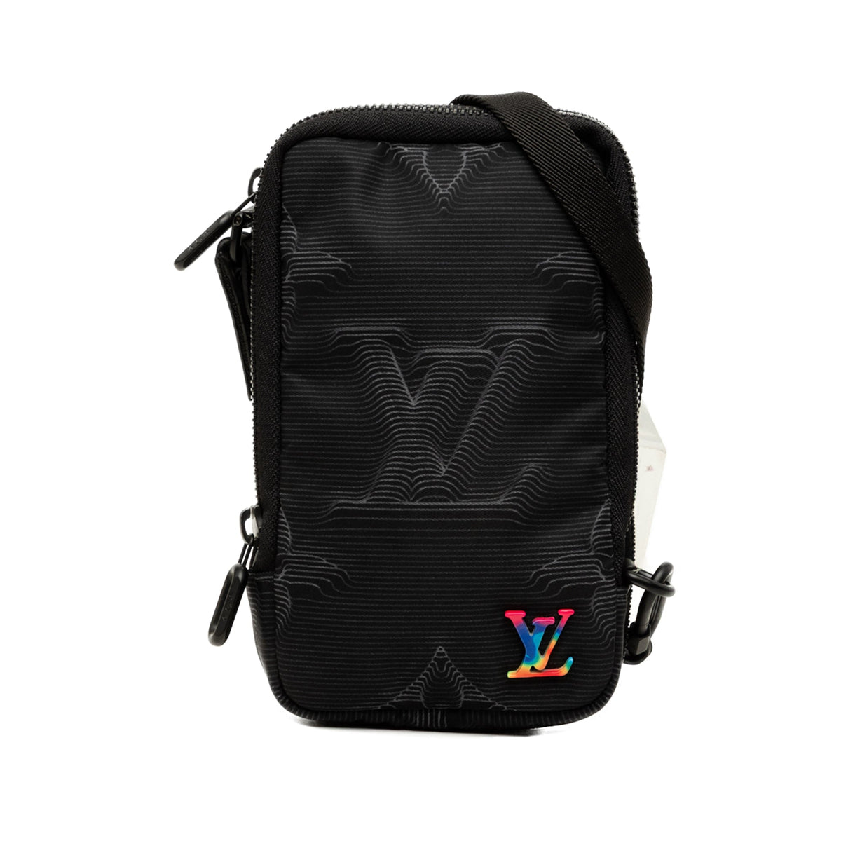 Louis Vuitton Monogram Nylon 2054 Double Phone Pouch — Black