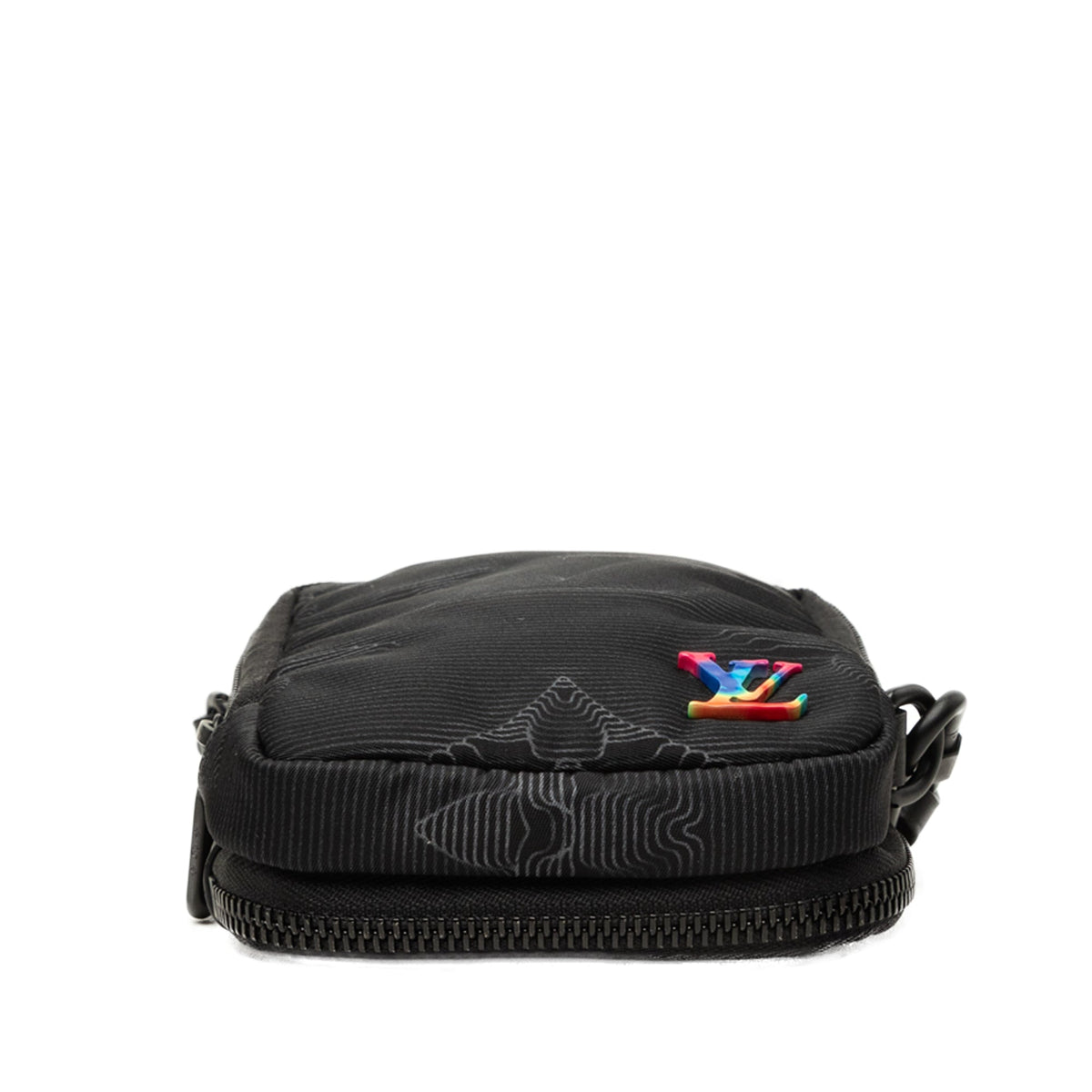 Louis Vuitton Monogram Nylon 2054 Double Phone Pouch — Black