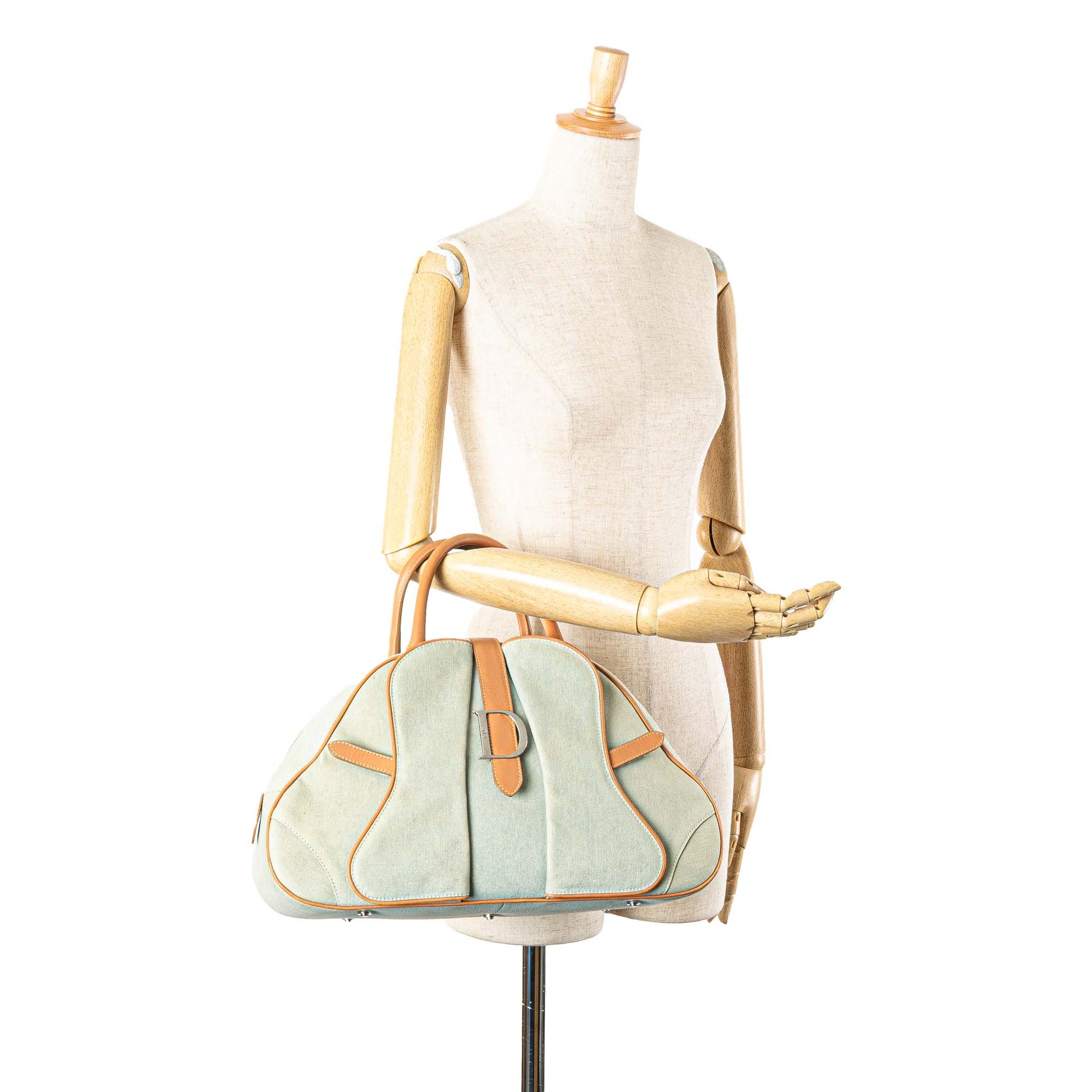 Dior Denim Double Saddle Bowler Bag