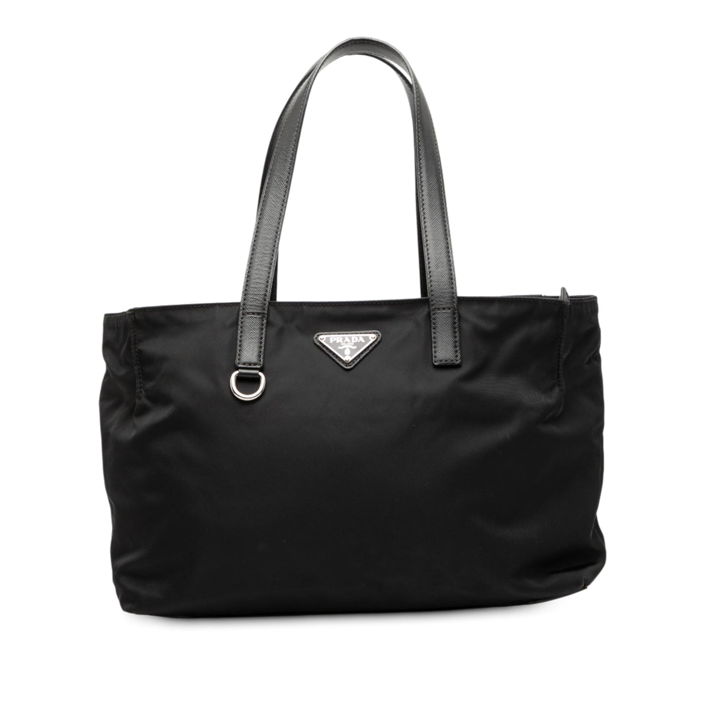 Prada Saffiano Trimmed Tessuto Tote