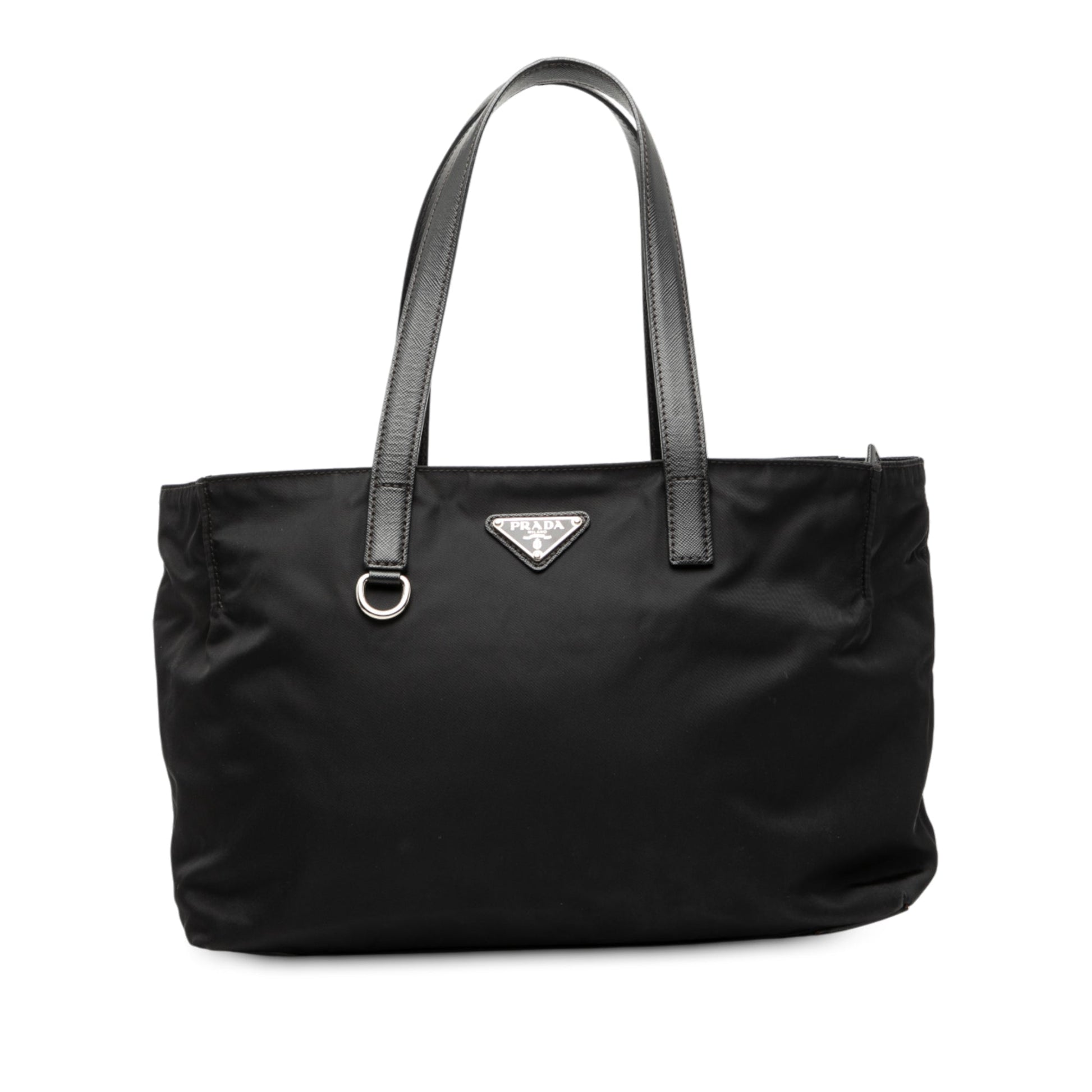 Prada Saffiano Trimmed Tessuto Tote
