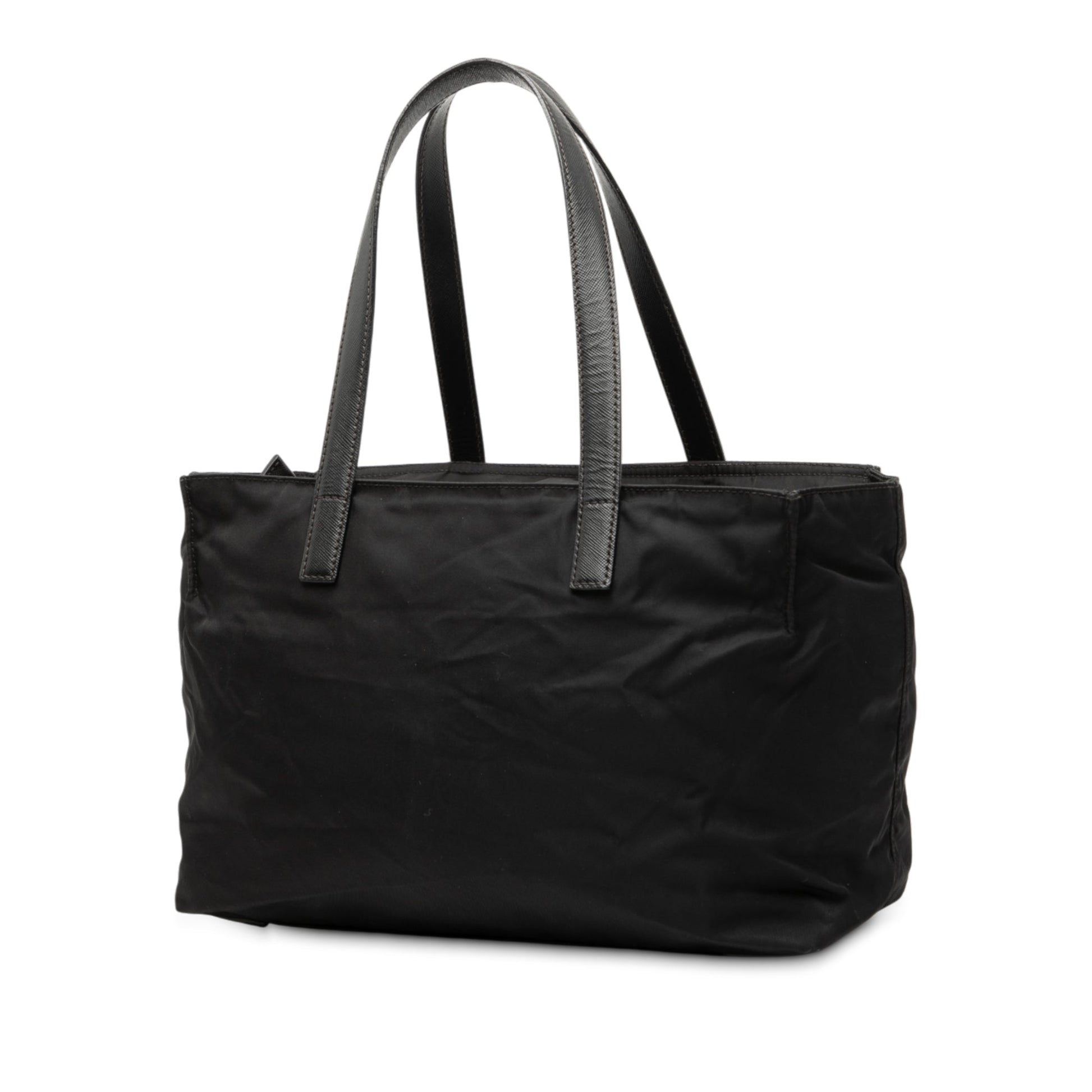 Prada Saffiano Trimmed Tessuto Tote