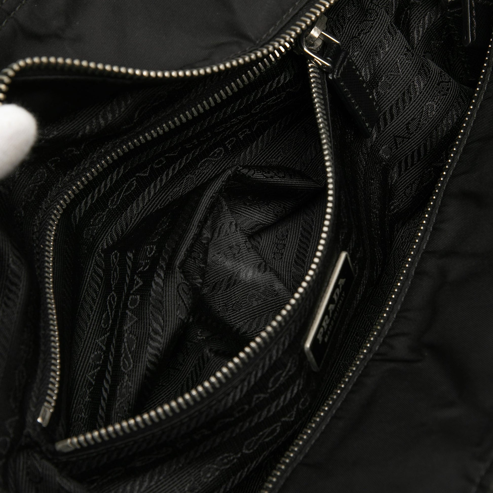 Prada Saffiano Trimmed Tessuto Tote