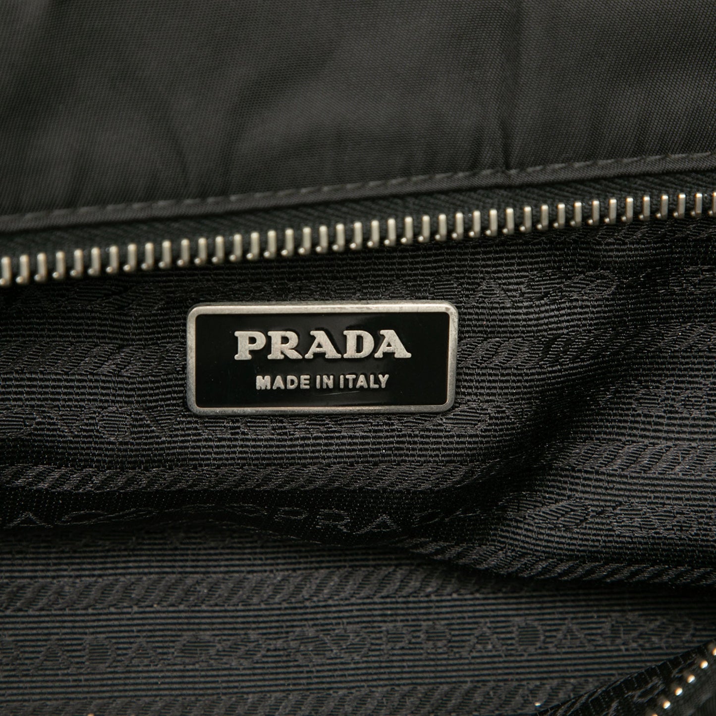 Prada Saffiano Trimmed Tessuto Tote