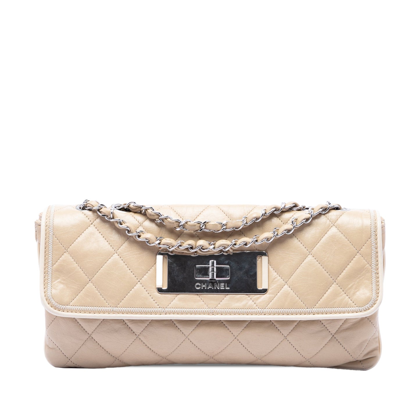 Chanel Quilted Lambskin East West Mademoiselle Flap