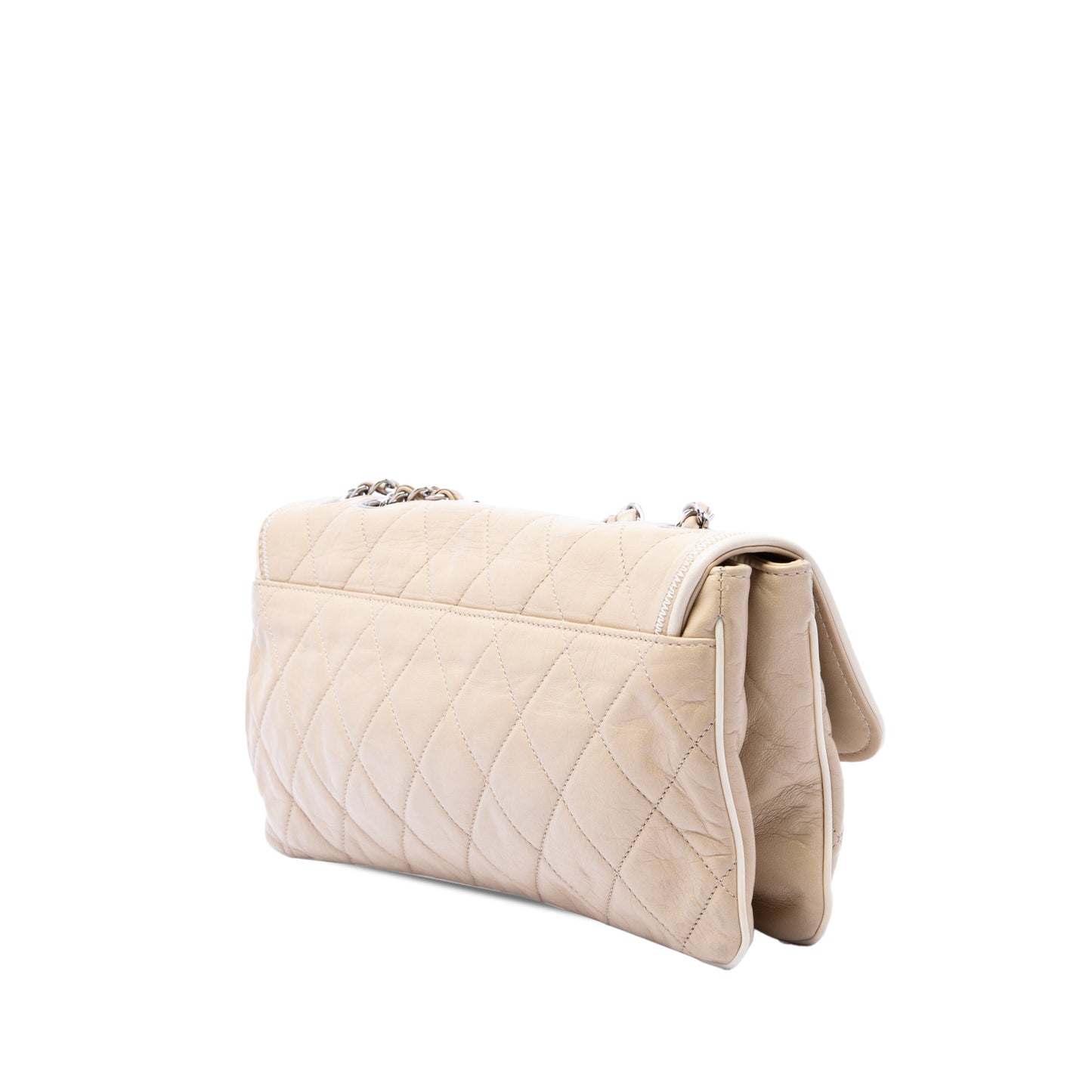 Chanel Quilted Lambskin East West Mademoiselle Flap