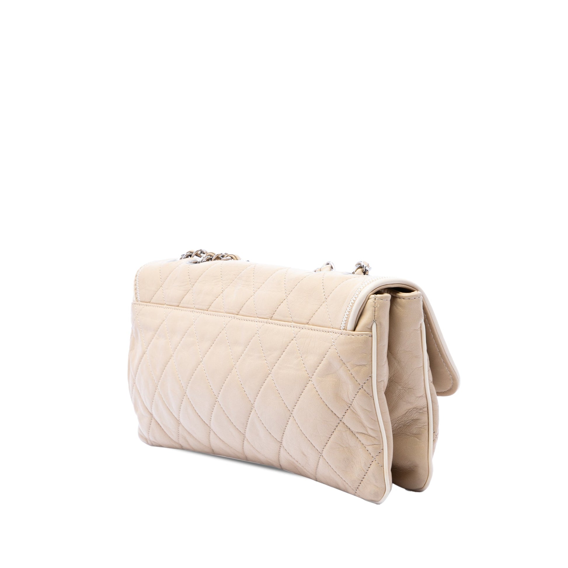 Chanel Quilted Lambskin East West Mademoiselle Flap