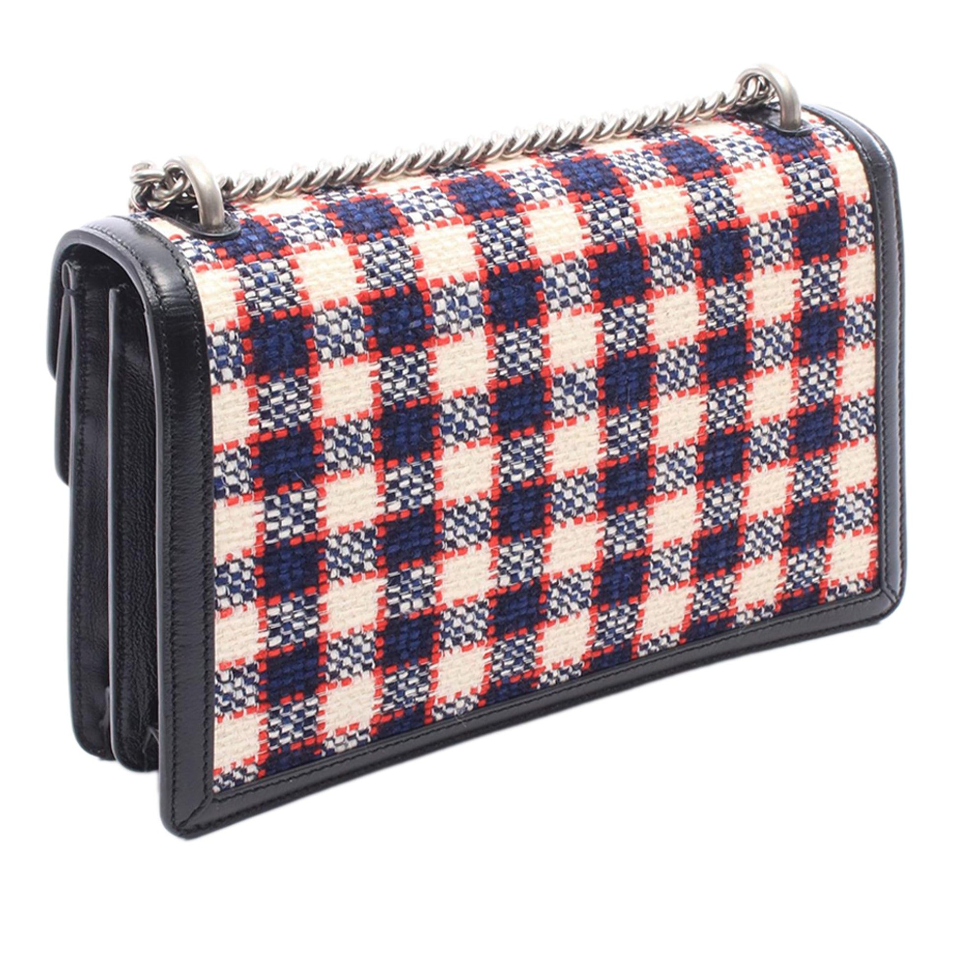 Gucci Medium Tweed Check Dionysus Shoulder Bag