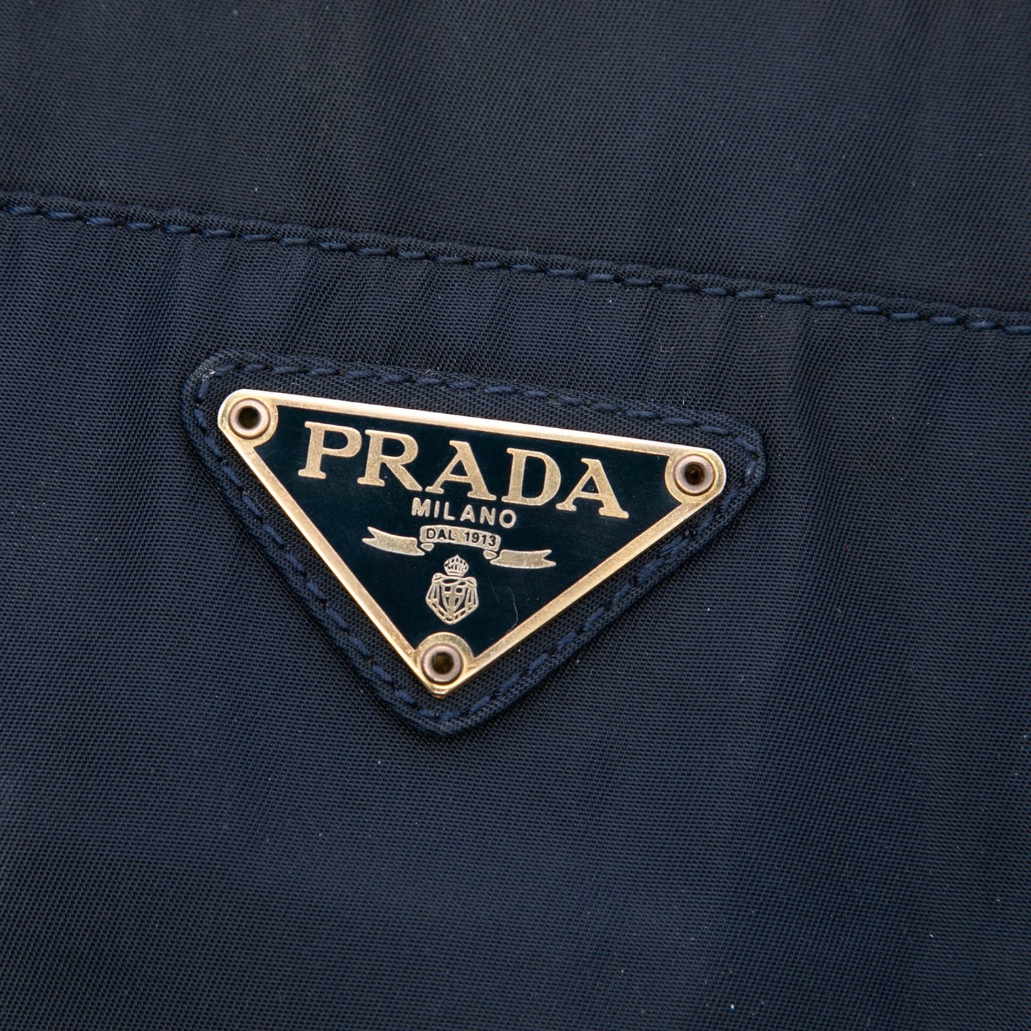 Prada Tessuto Metal Handle Bag