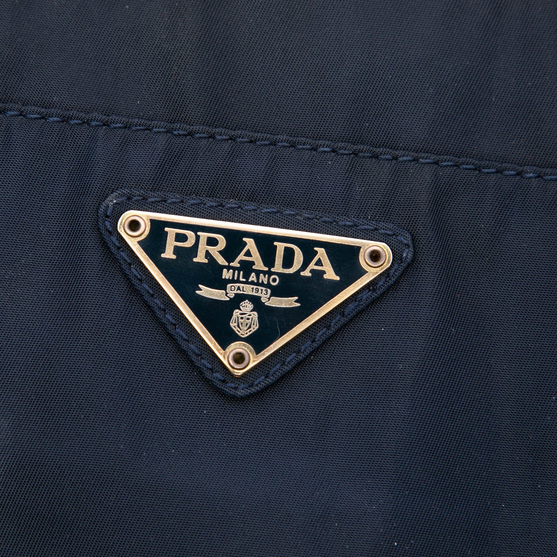 Prada Tessuto Metal Handle Bag