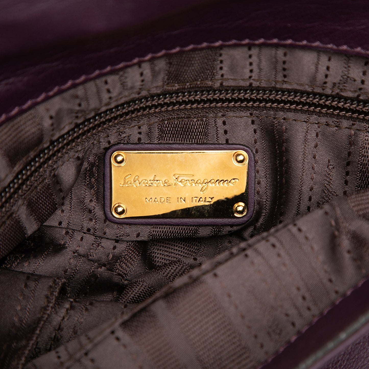 Ferragamo Small Leather Gancini Sofia Satchel