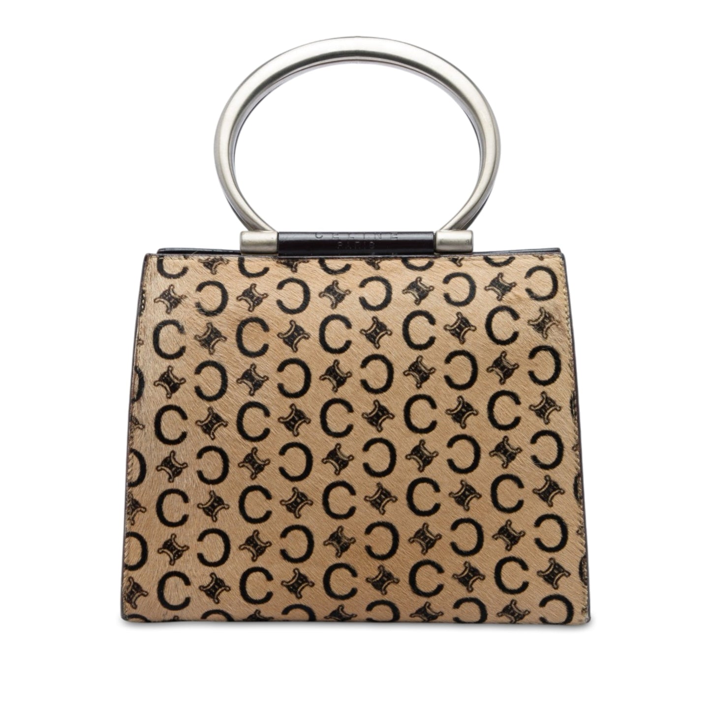 Celine C Macadam Pony Hair Top Handle Bag