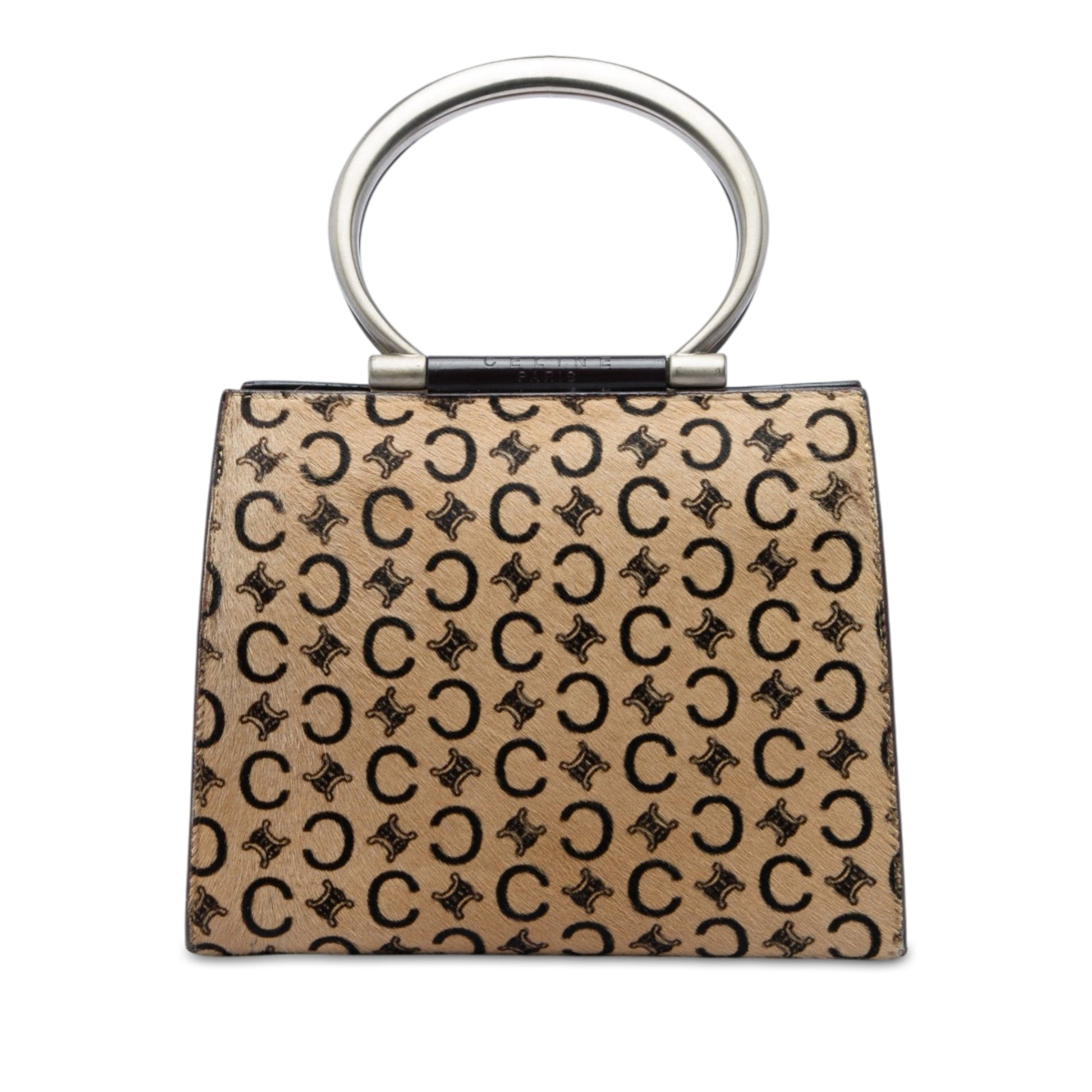 Celine C Macadam Pony Hair Top Handle Bag