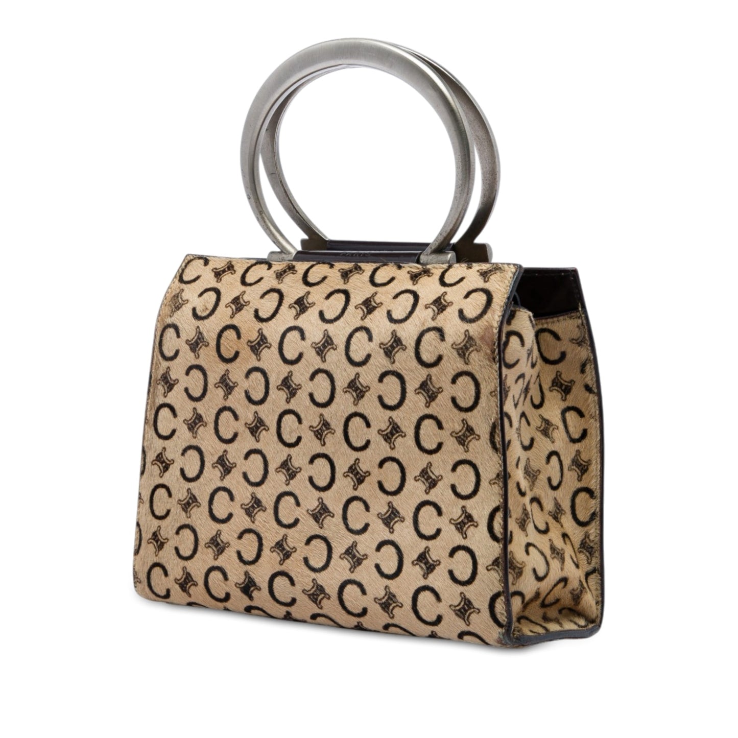 Celine C Macadam Pony Hair Top Handle Bag