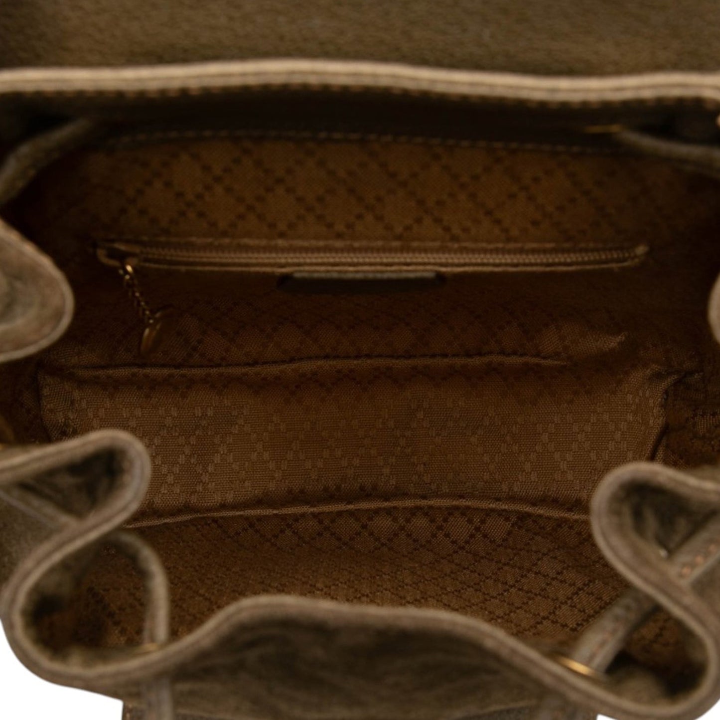 Gucci Suede Bamboo Drawstring Backpack