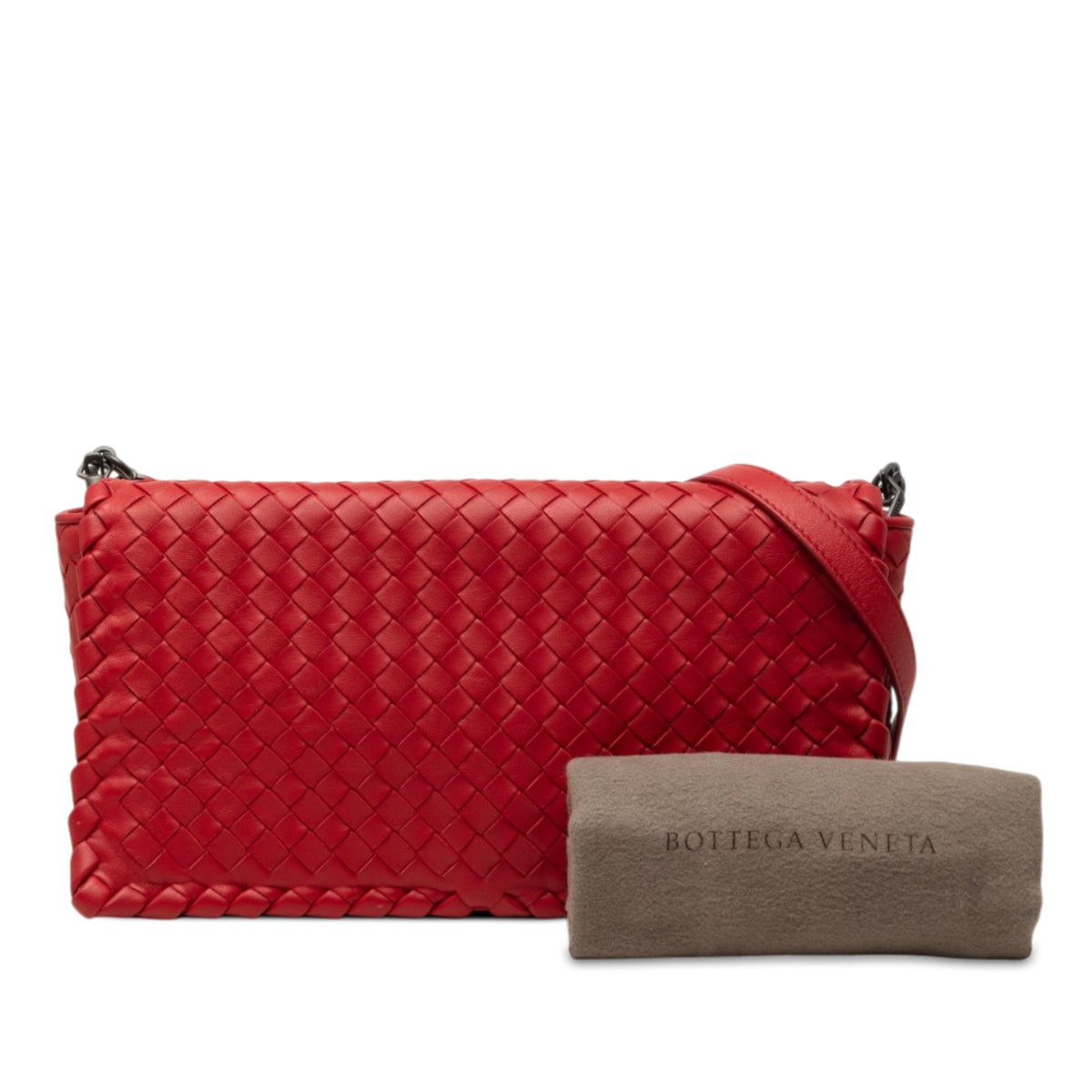 Bottega Veneta Nappa Intrecciato Flap Crossbody