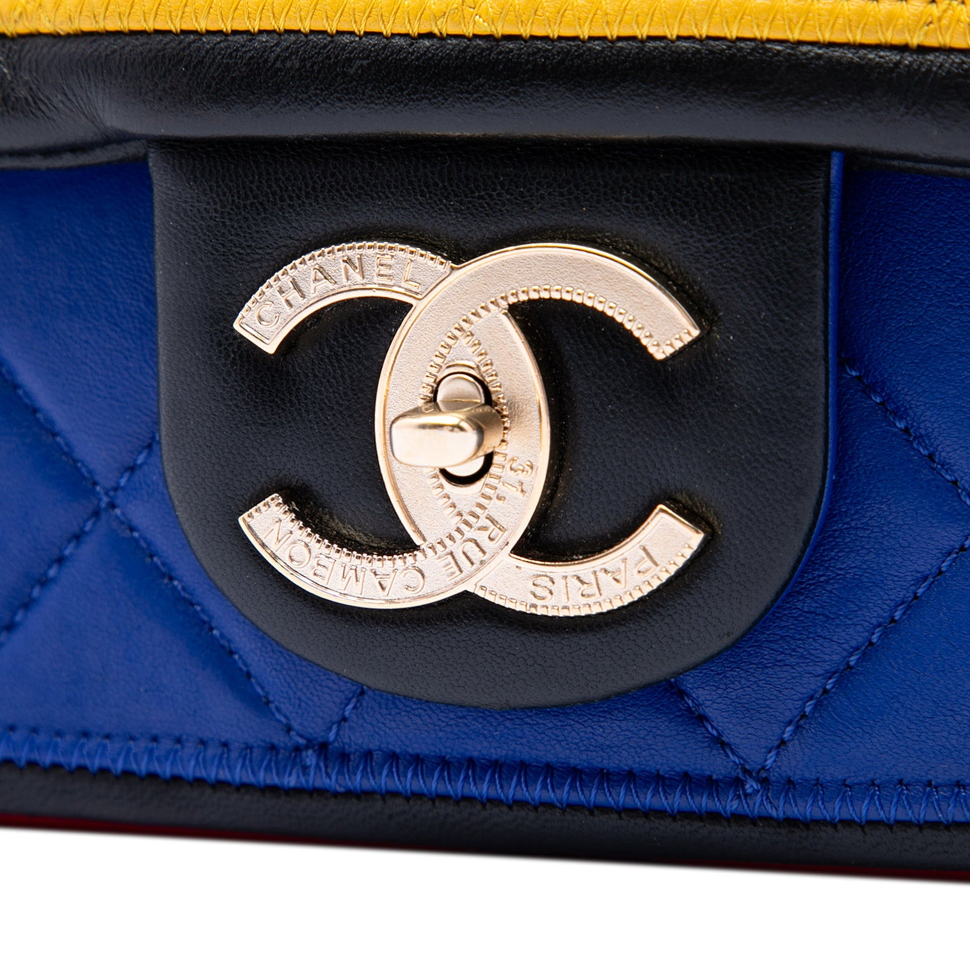 Chanel Mini Tricolor Lambskin Graphic Flap