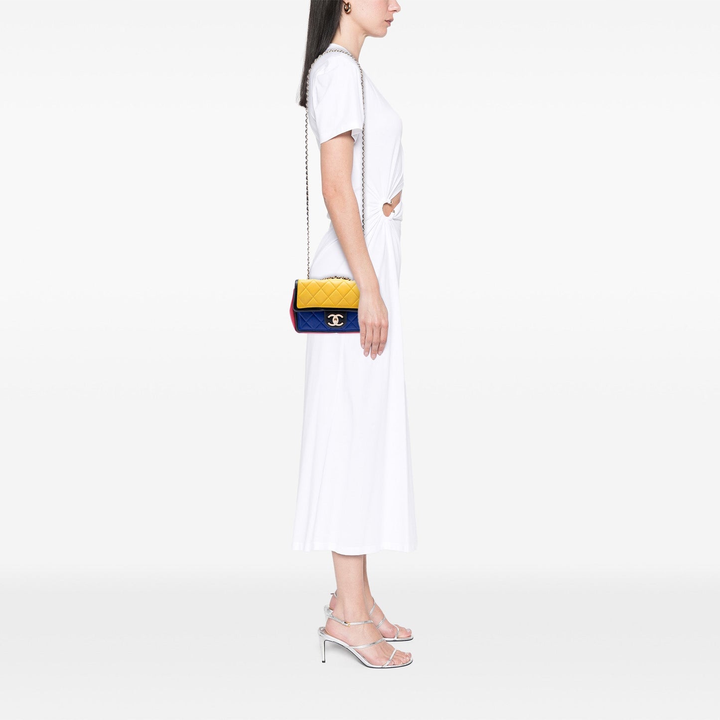 Chanel Mini Tricolor Lambskin Graphic Flap