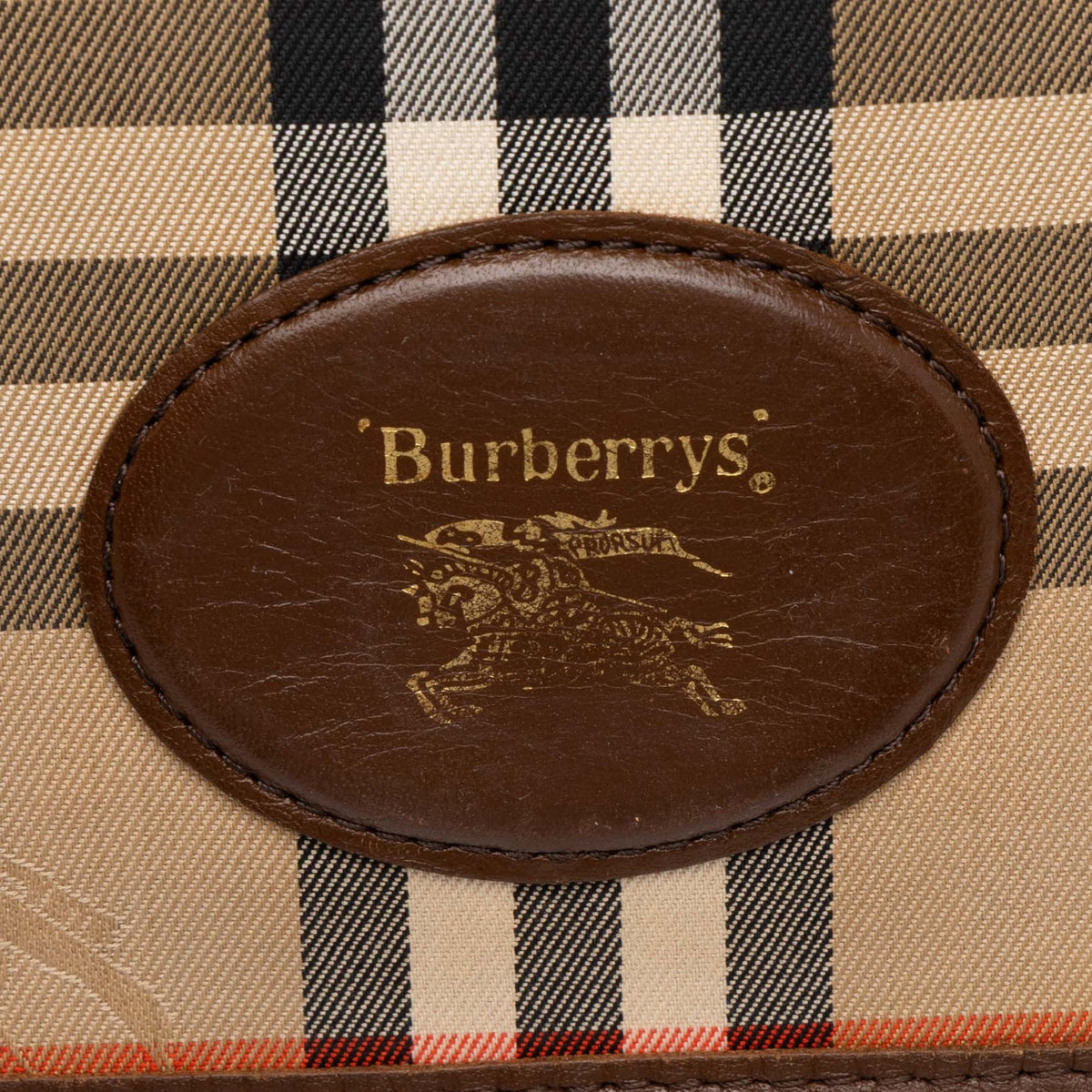 Burberry Haymarket Check Canvas Shoulder Bag — Beige