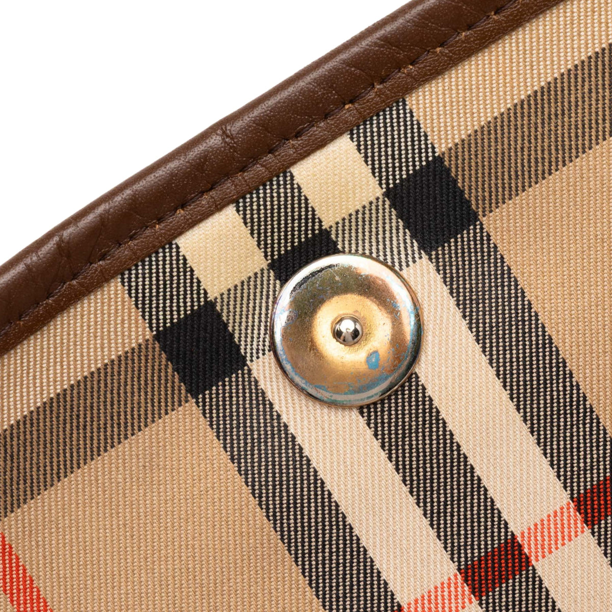 Burberry Haymarket Check Canvas Shoulder Bag — Beige