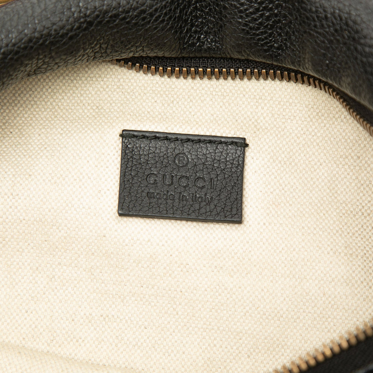Gucci Calfskin Logo Web Belt Bag