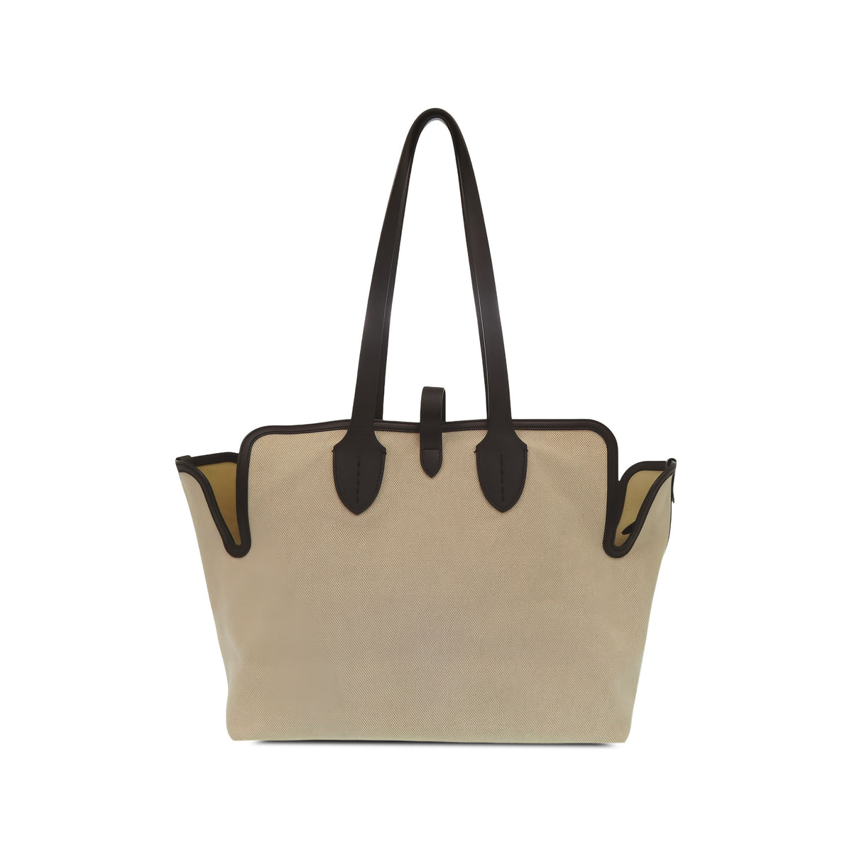 Burberry Canvas Logo Soft Belt Tote — Brown