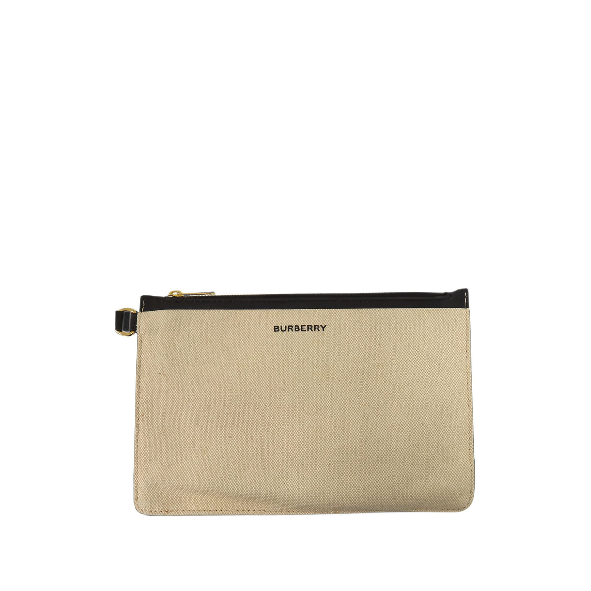 Burberry Canvas Logo Soft Belt Tote — Brown
