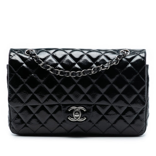 Chanel Medium Classic Distressed Patent Double Flap
