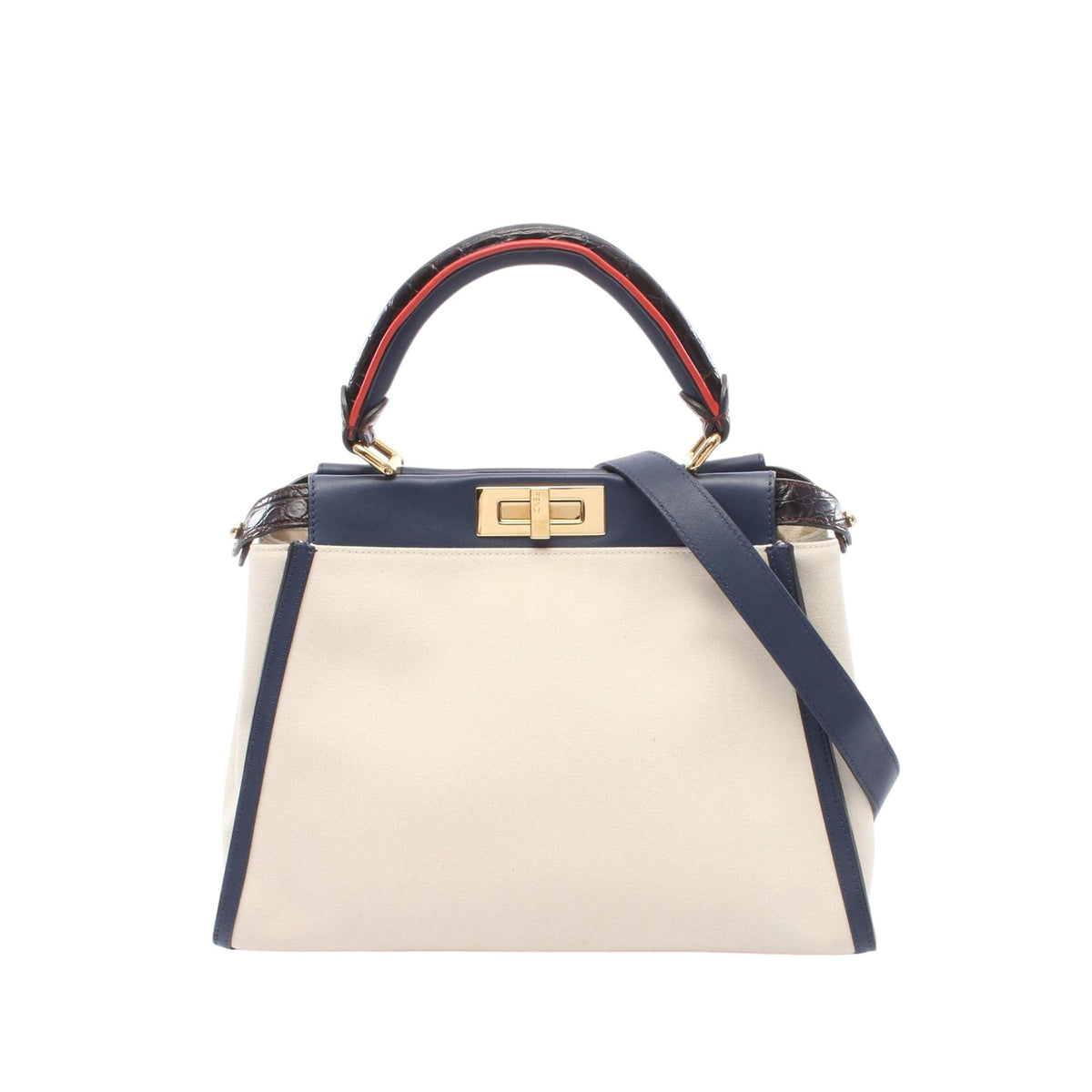 Fendi Medium Canvas Peekaboo Iconic Satchel