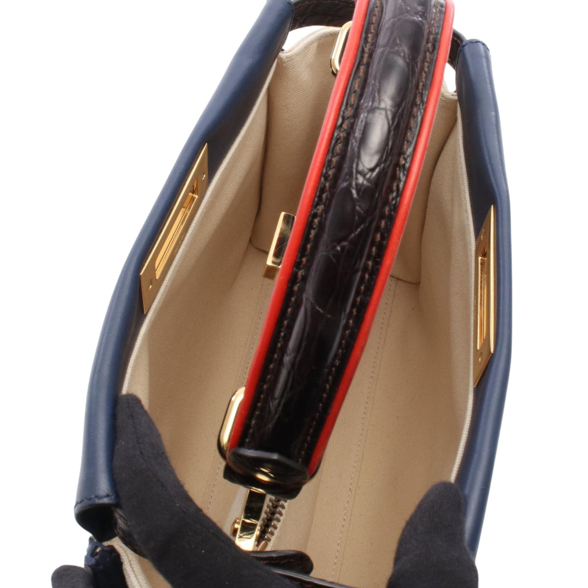 Fendi Medium Canvas Peekaboo Iconic Satchel