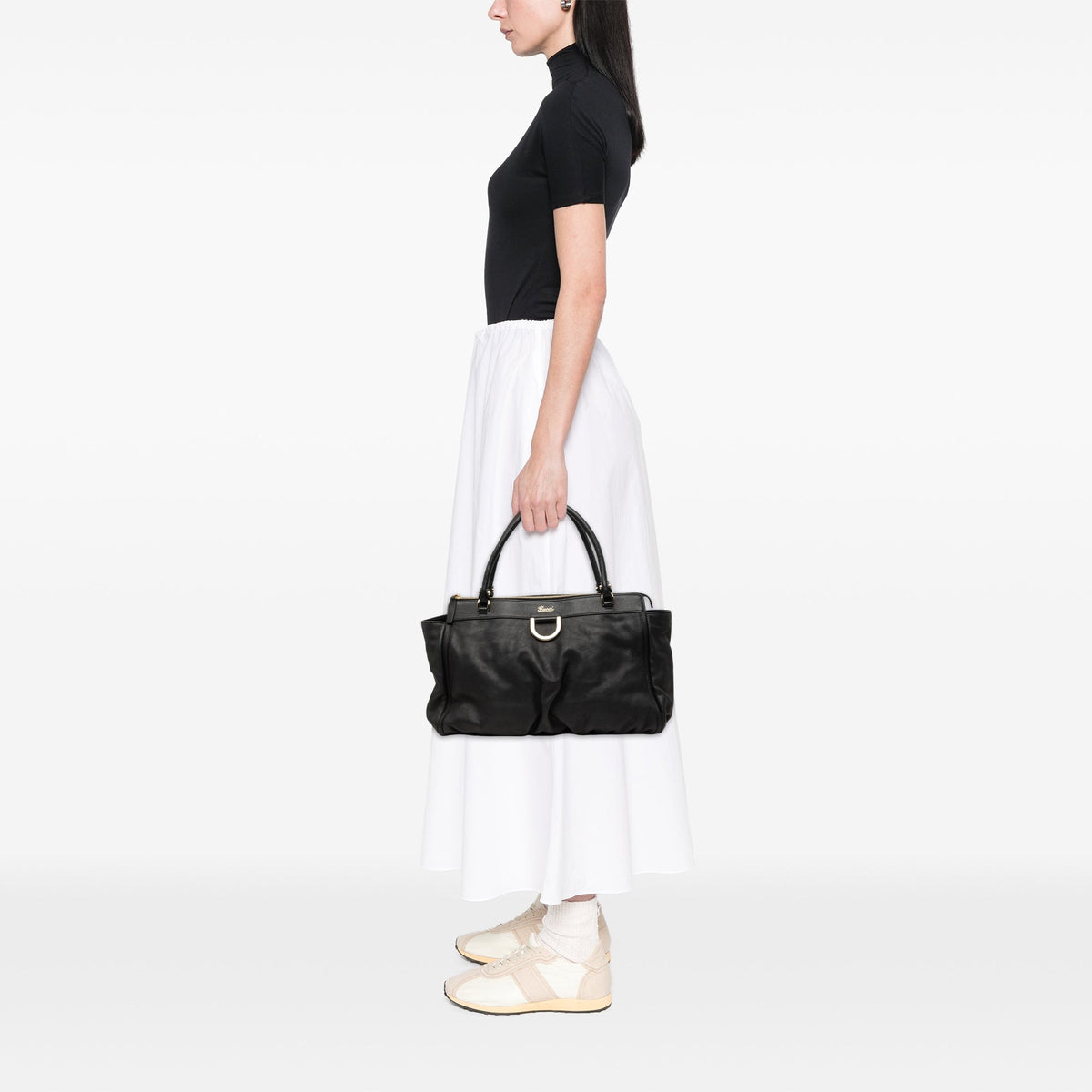 Gucci Calfskin Abbey D Ring Tote