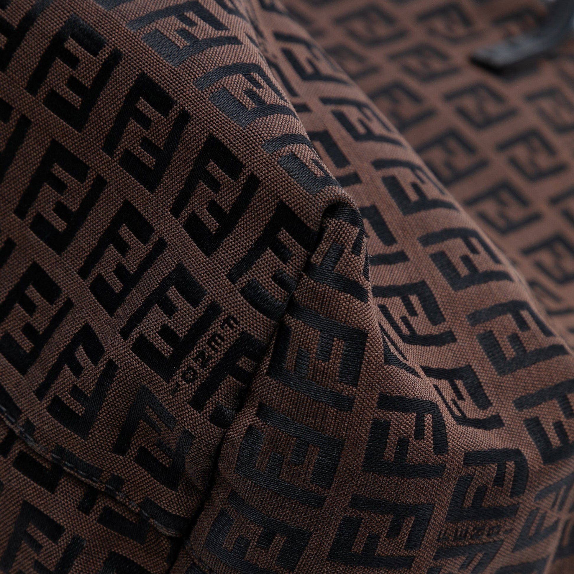 Fendi Medium Zucchino Canvas Roll Tote