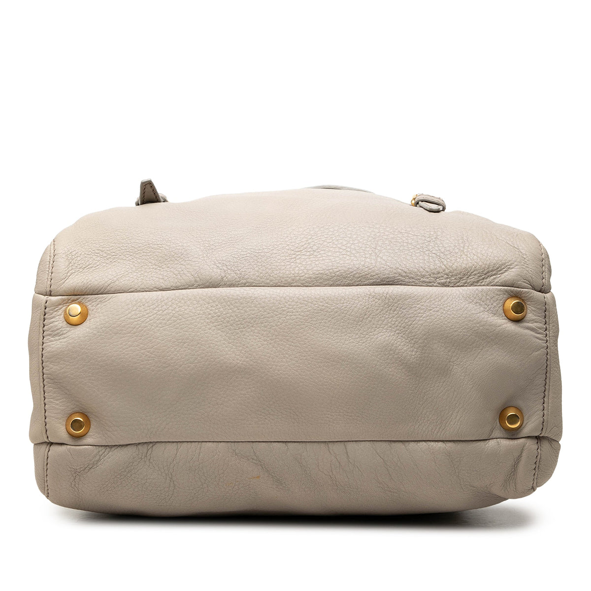 Miu Miu Leather Satchel — Beige
