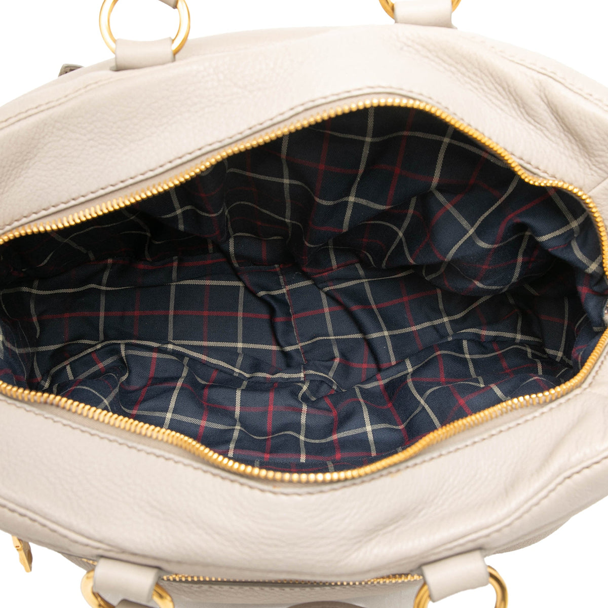 Miu Miu Leather Satchel — Beige