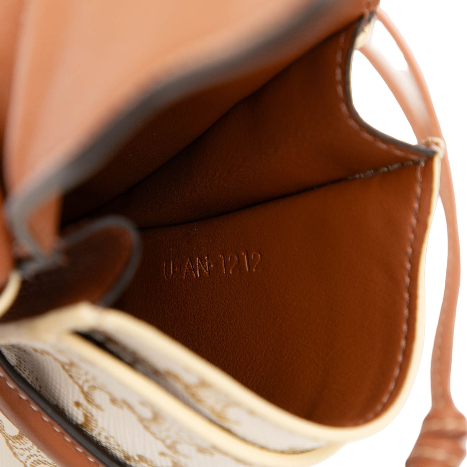 Celine Triomphe Coated Canvas Phone Pouch Flap Crossbody