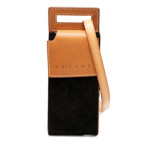 Celine C Macadam Suede Pochette Crossbody