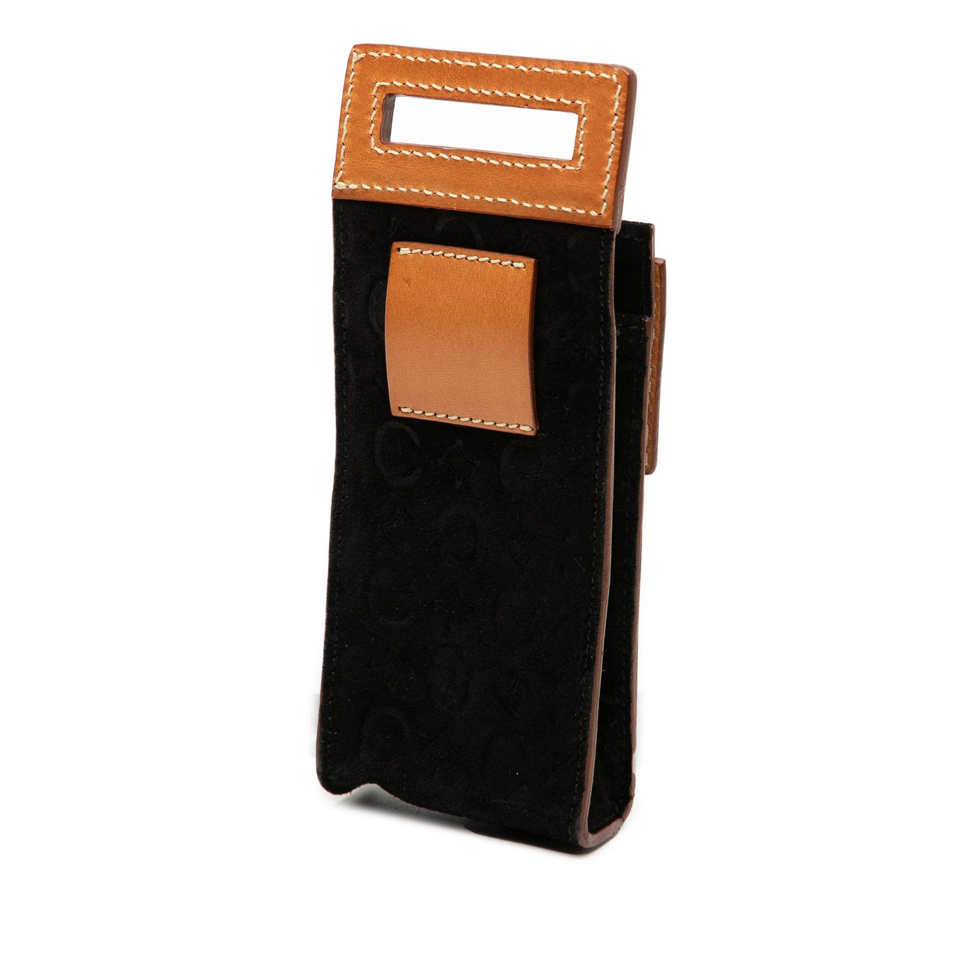 Celine C Macadam Suede Pochette Crossbody