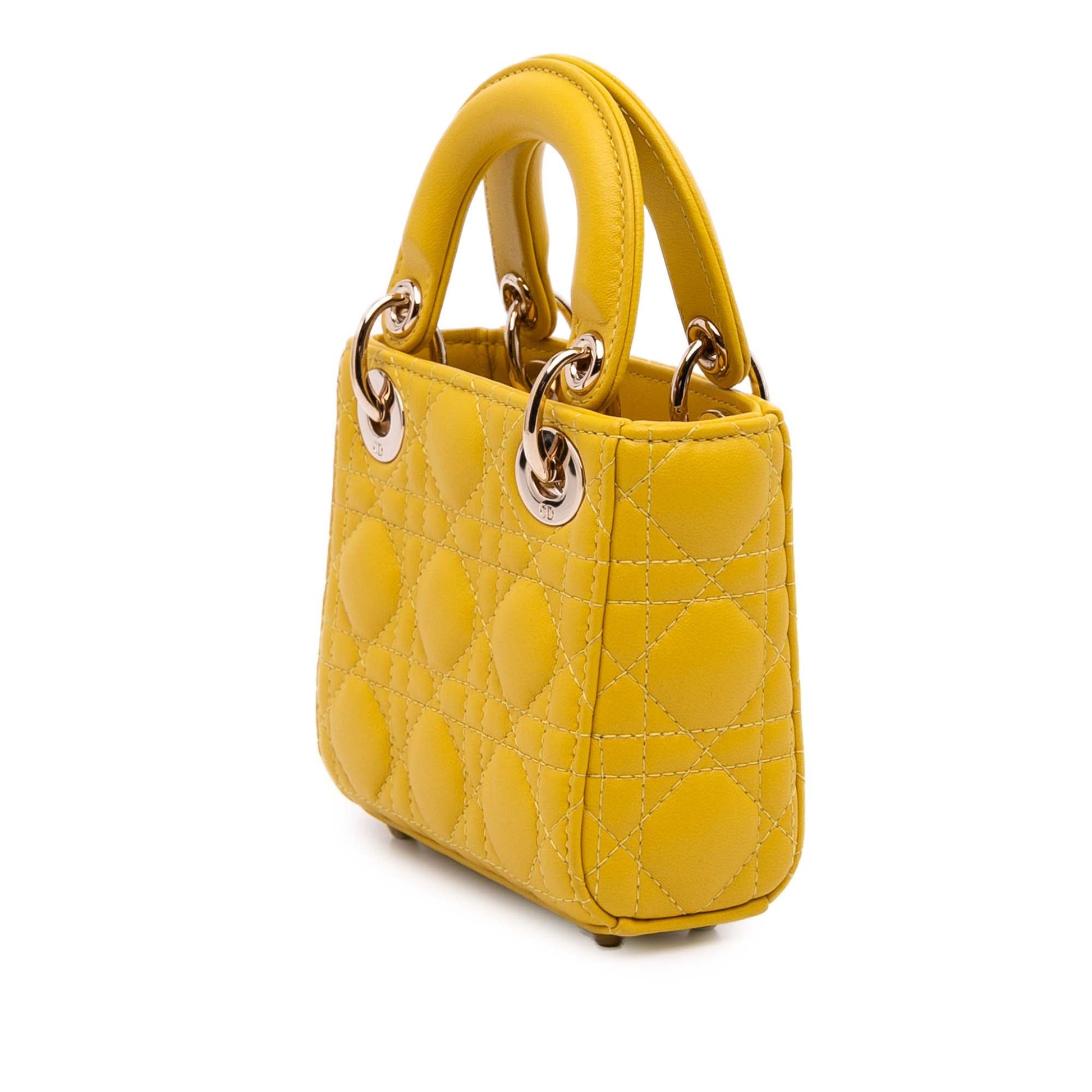 Dior Micro Lambskin Cannage Lady Dior
