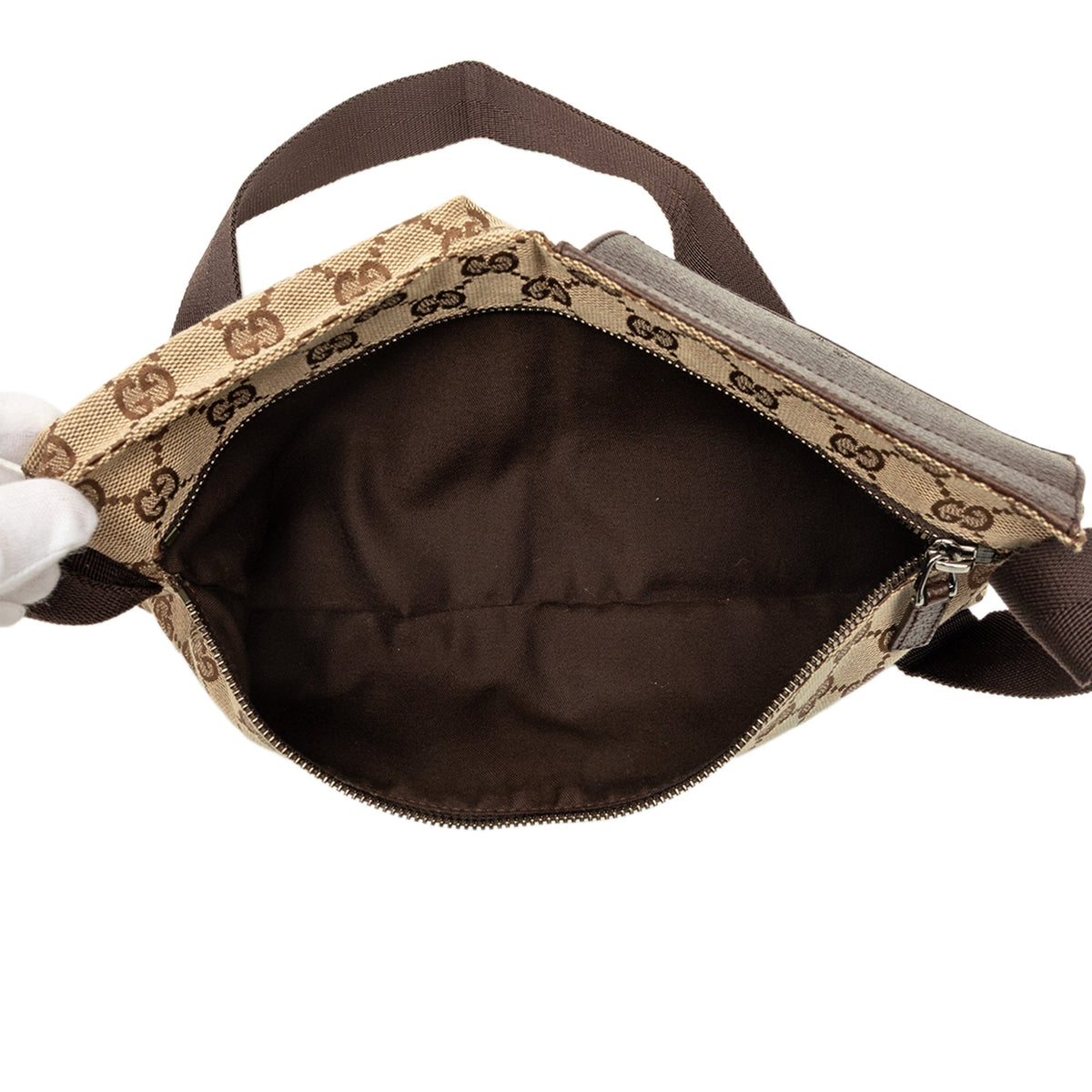 Gucci GG Canvas Double Pocket Belt Bag