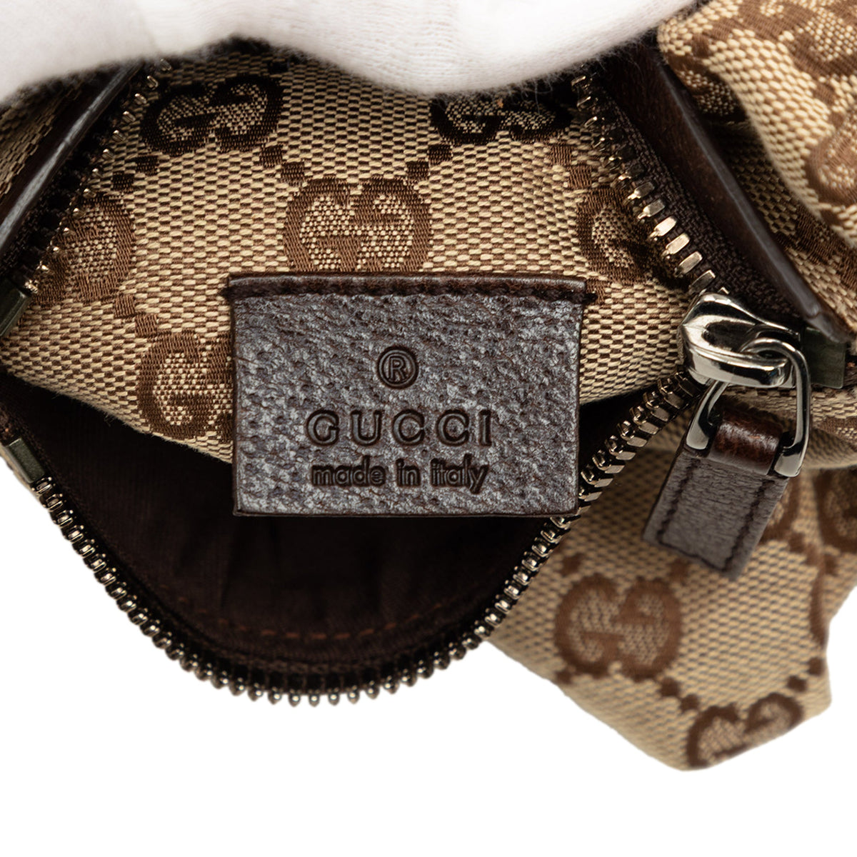 Gucci GG Canvas Double Pocket Belt Bag