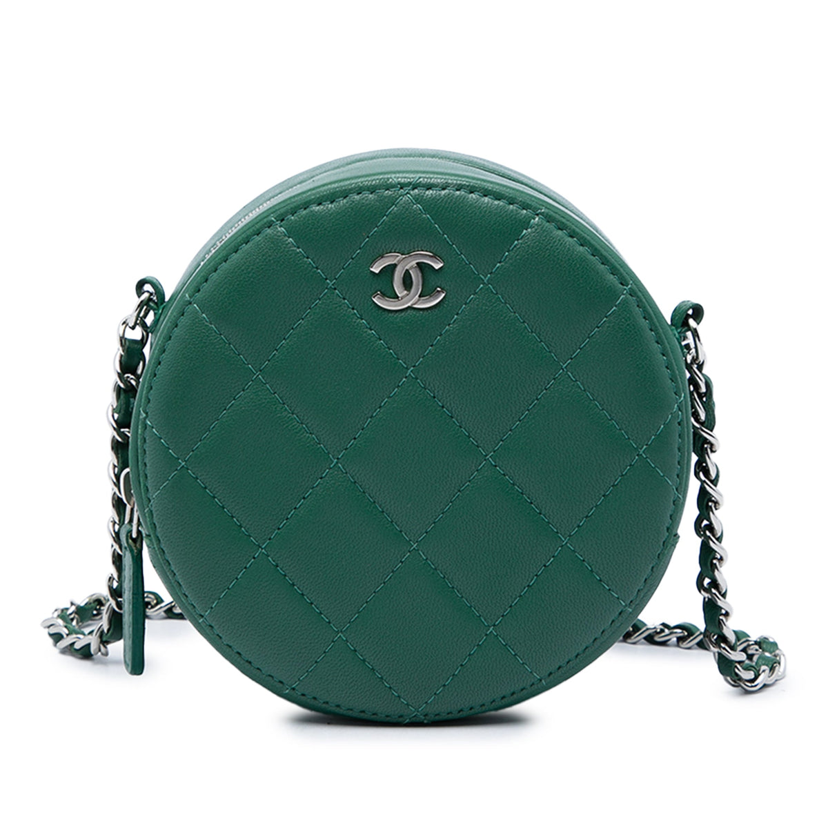 Chanel Quilted Lambskin Round Crossbody