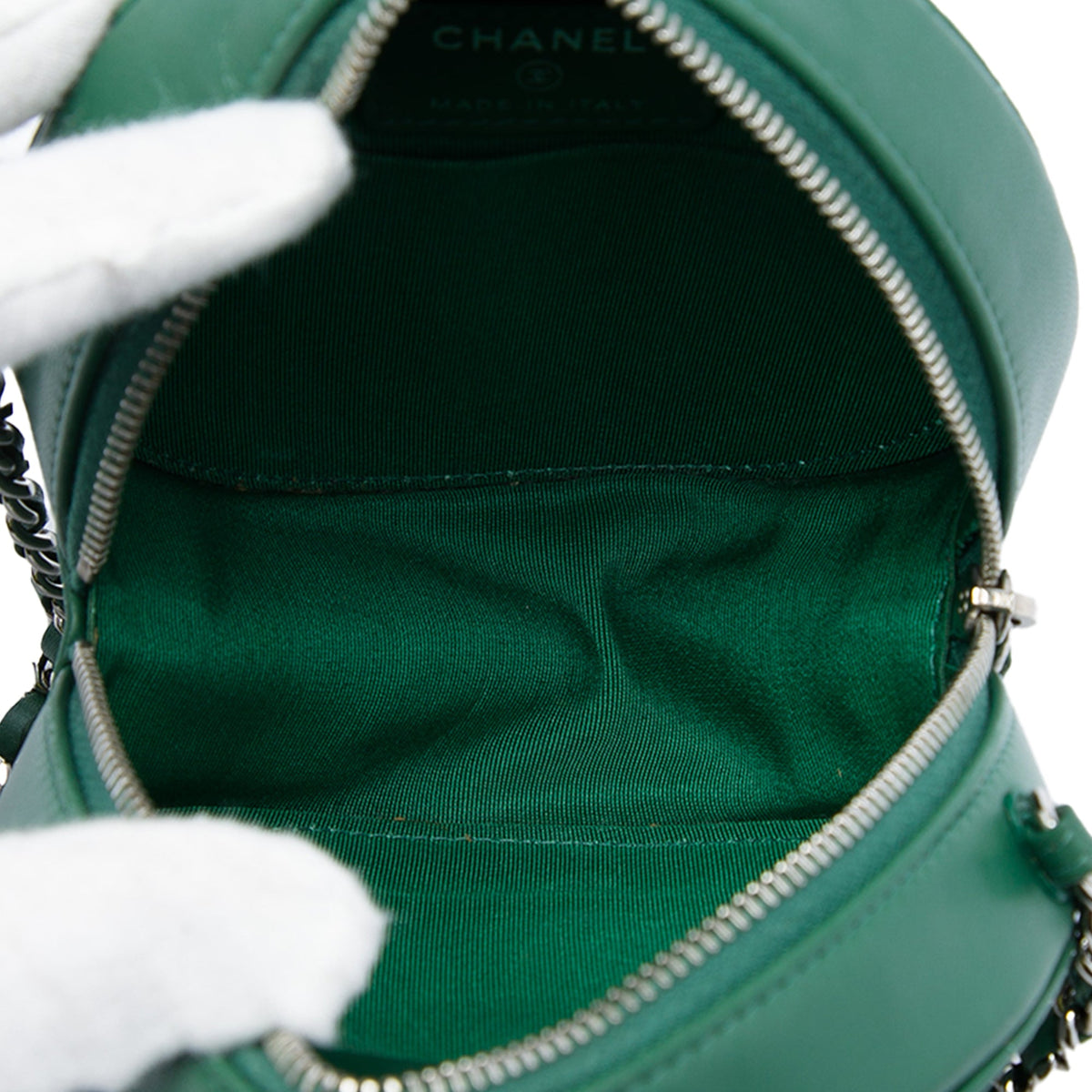 Chanel Quilted Lambskin Round Crossbody