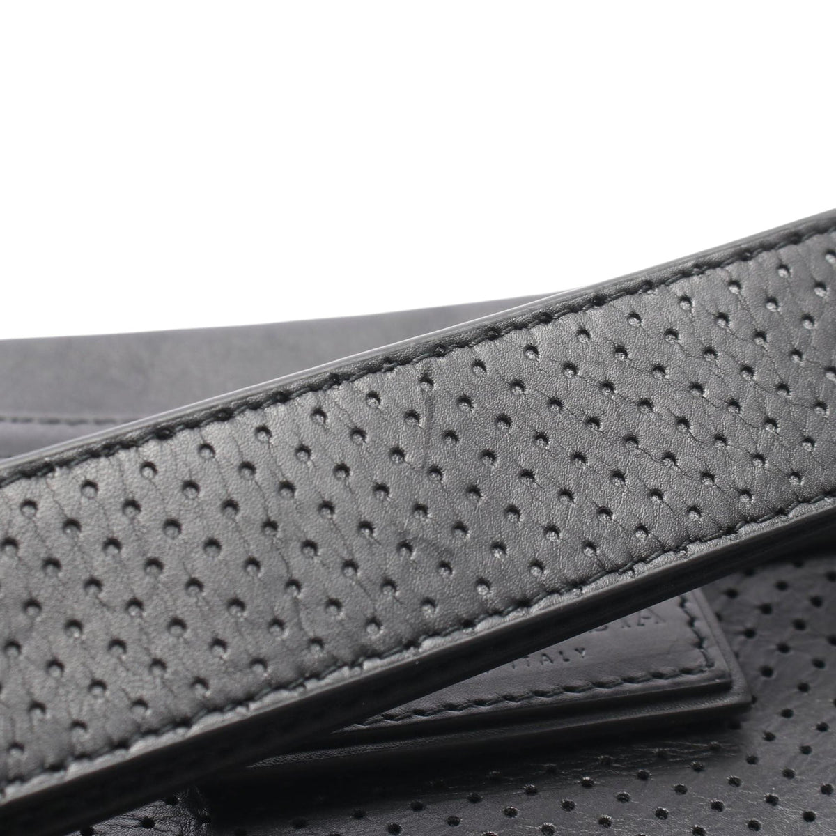 Bottega Veneta Perforated Leather Clutch — Black