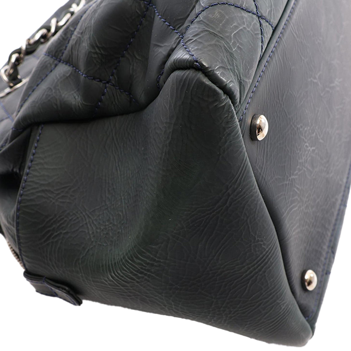 Chanel Crinkled Calfskin Grand Timeless Shopping Tote — Black