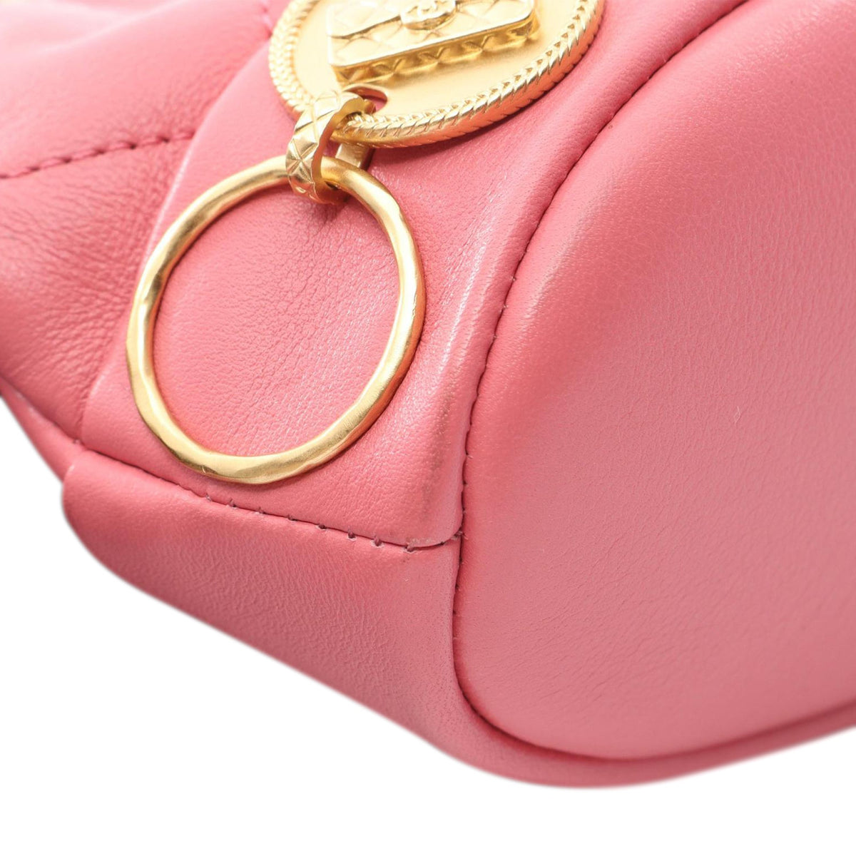 Chanel CC Quilted Lambskin Drawstring Bucket Bag