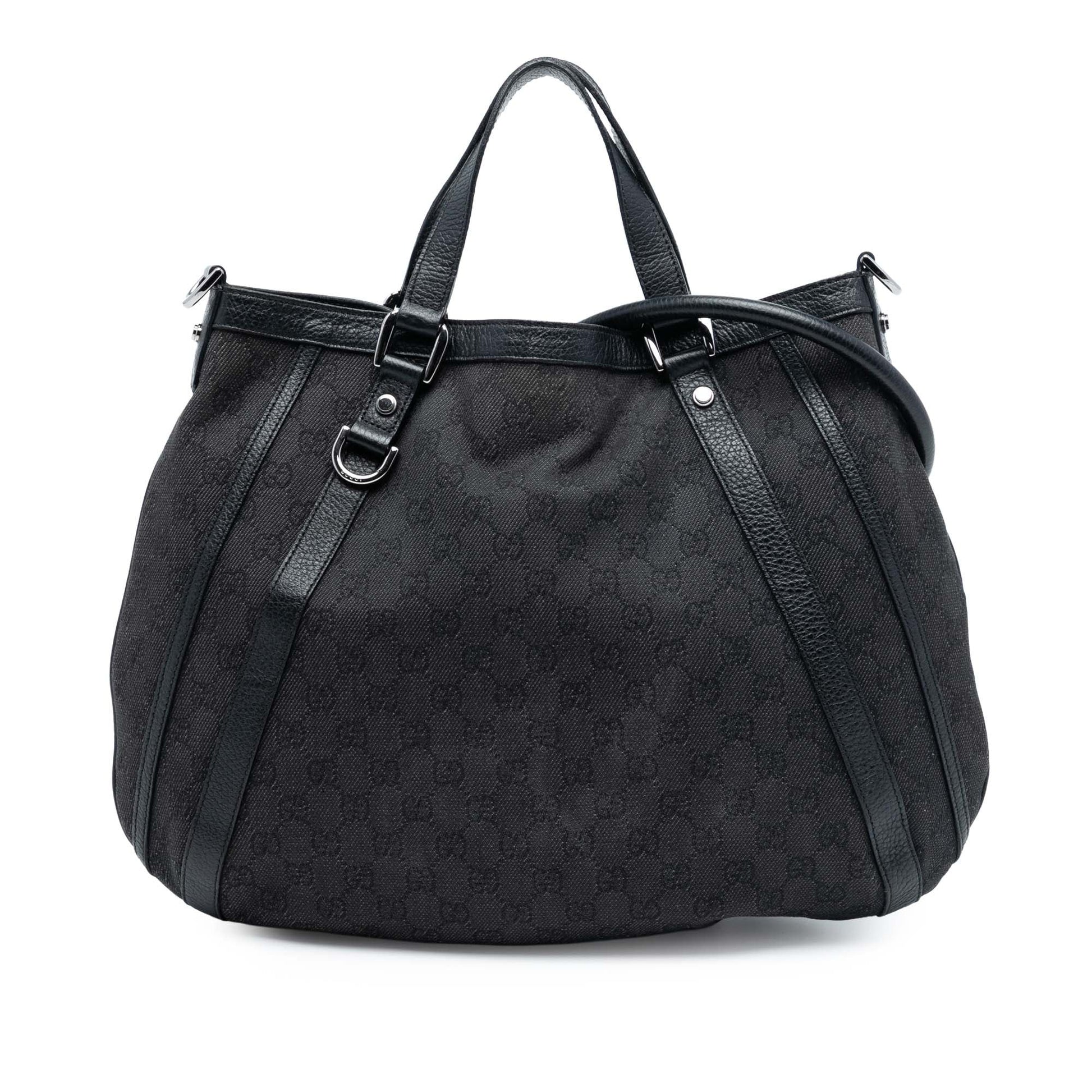Gucci GG Denim Abbey D Ring Convertible Tote