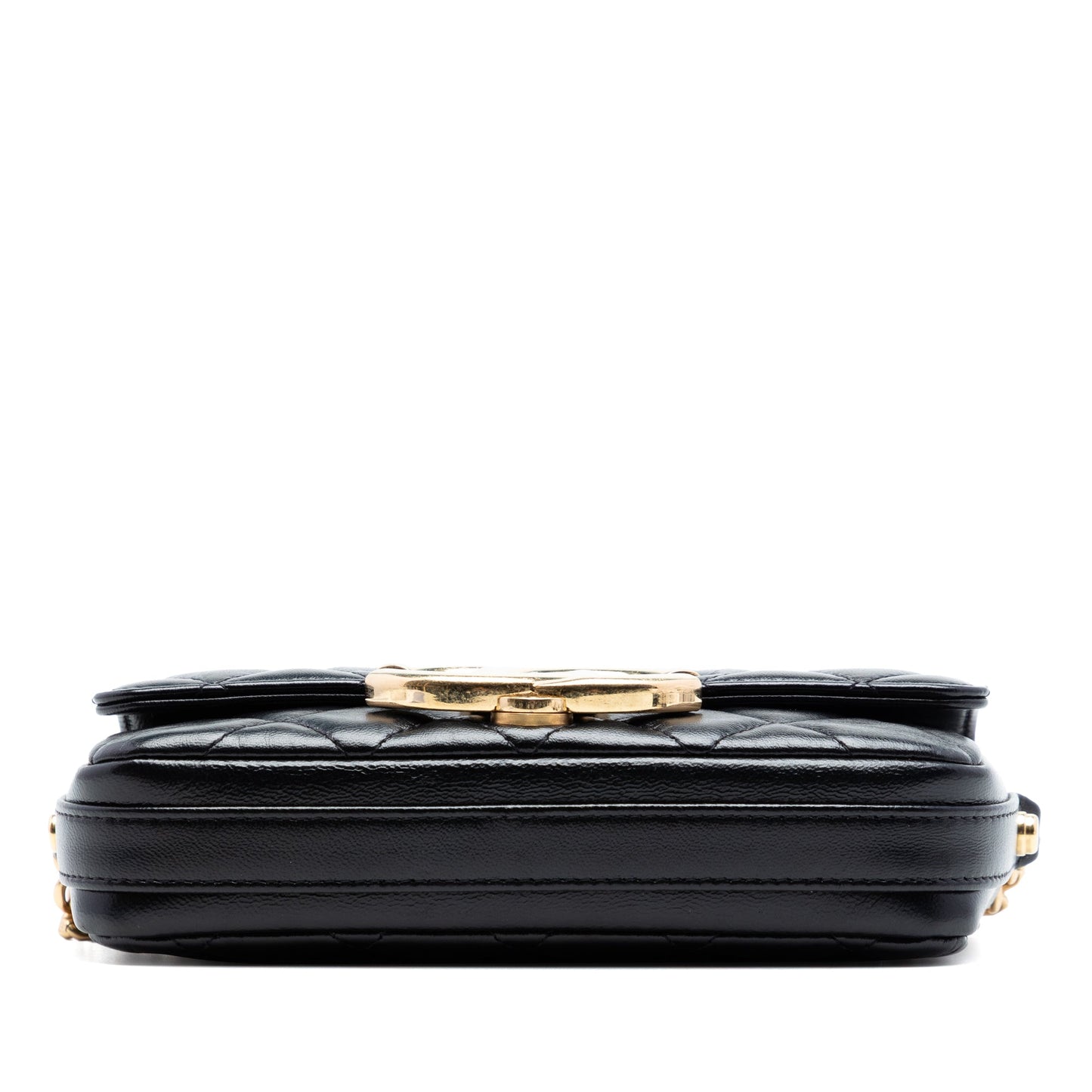 Chanel Quilted Lambskin Giant CC Flap Phone Holder with Chain