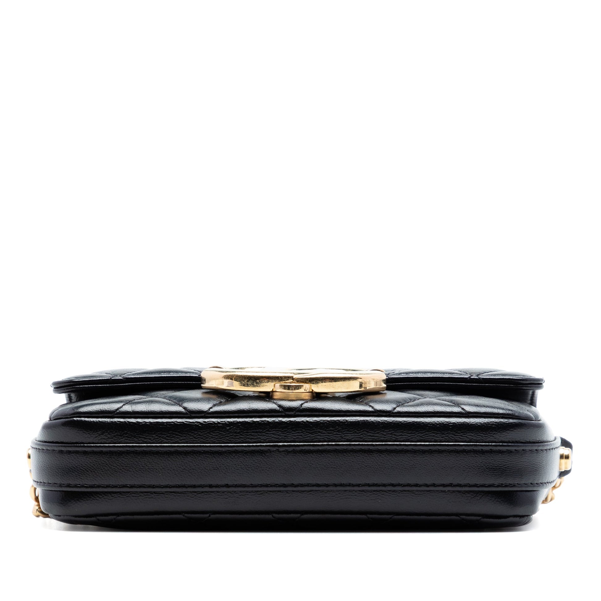 Chanel Quilted Lambskin Giant CC Flap Phone Holder with Chain