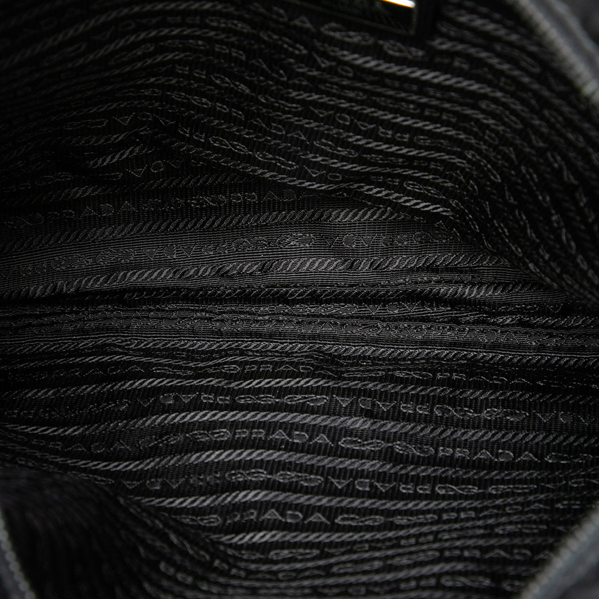 Prada Saffiano Trimmed Tessuto Zip Top Crossbody